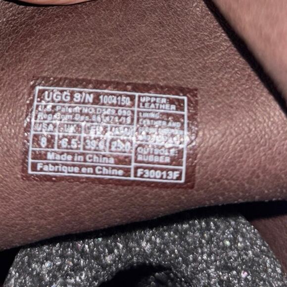 UGG Jardin Brown High Heel Leather Boots Size 8 - Picture 13 of 13